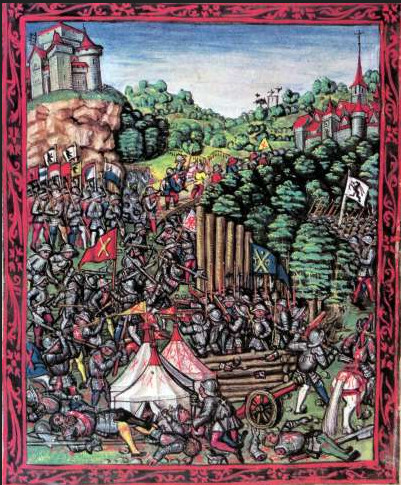 Schlacht bei Frastanz 1499 – zeitgenössische Chronikdarstellung